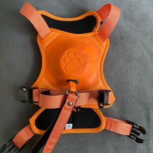 Orange Dog Harness and leash in one